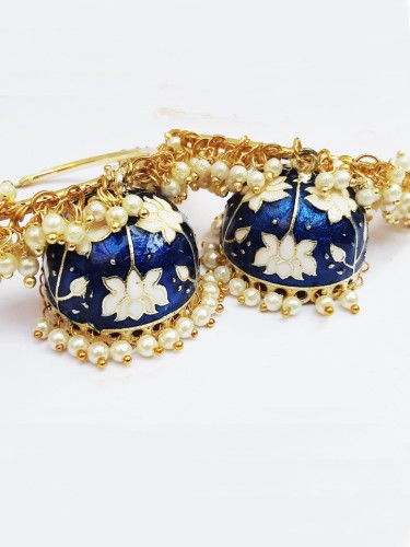 Arghyaa Meenakari lotus Hoop