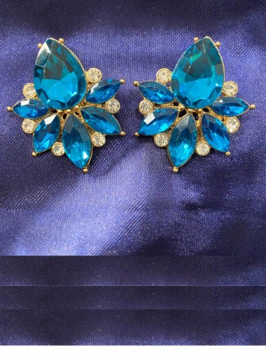 Elegant Blue Stone Earrings