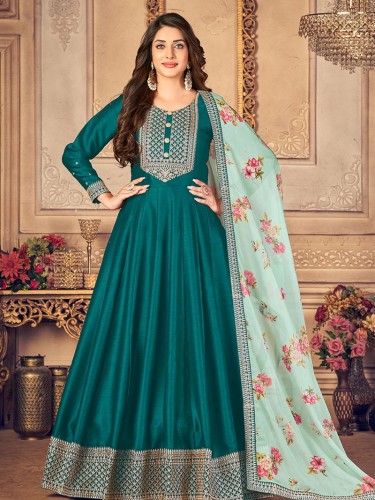 Green SILK SALWAR SUIT
