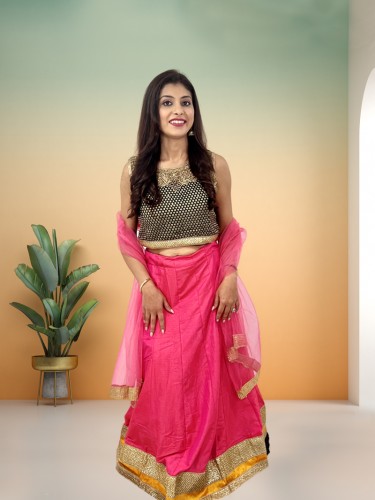 Magenta Lehenga Choli with Dupatta